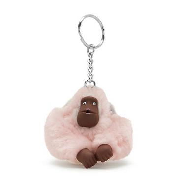 Kipling Mom And Baby Sven Monkey Keychain Accessories Cherry Tonal | AU 1949NW